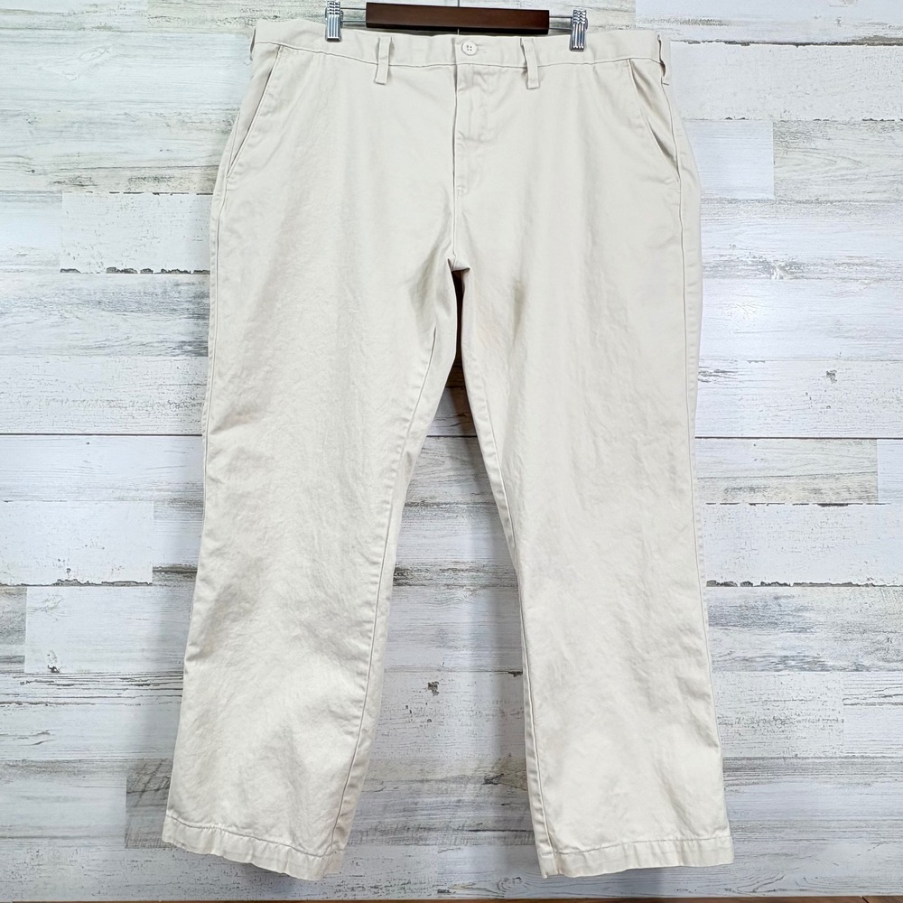 Eddie Bauer‎ Mens Classic Fit Legend Wash Light Tan Khaki Chinos Pants 42x29
